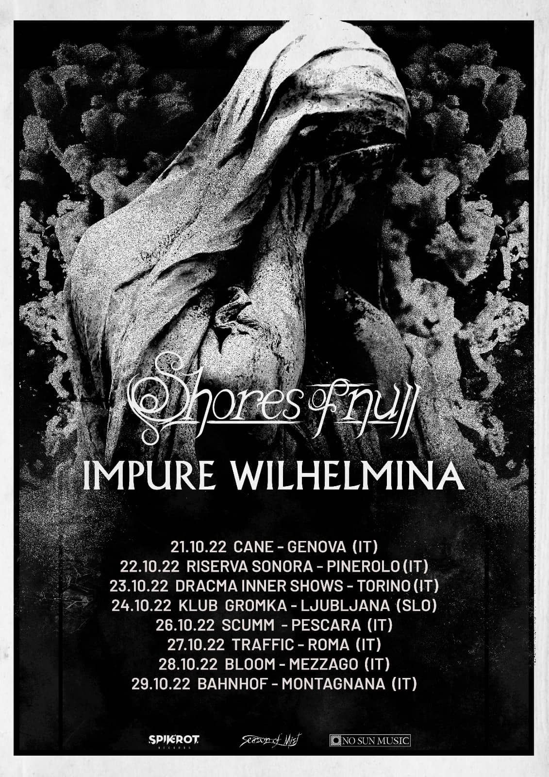 Shores Of Null in Impure Wilhelmina oktobra skupaj na turnejo