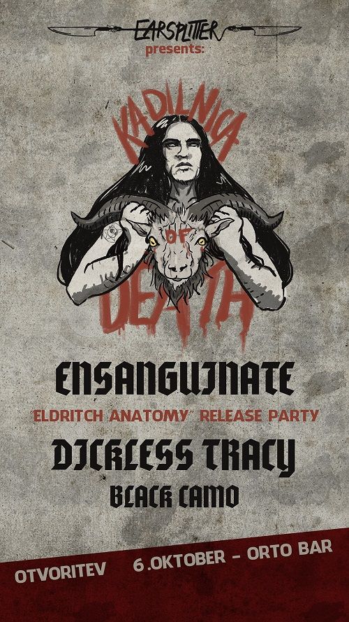 Ensanguinate release party na otvoritvi Kadilnice of Death