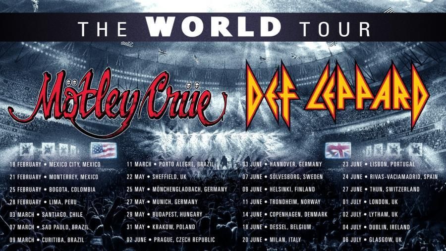 Mötley Crüe in Def Leppard razkrivajo datume svetovne turneje