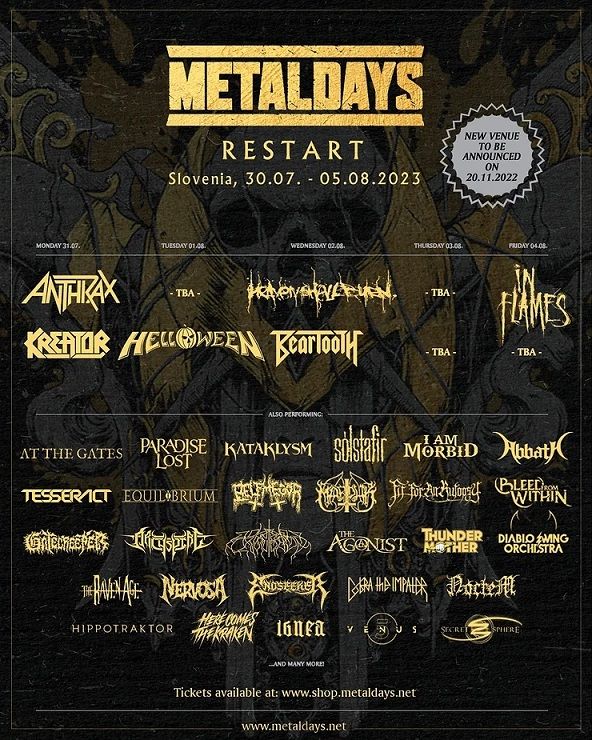 Znan delni razpored po dnevih za festival MetalDays 2023