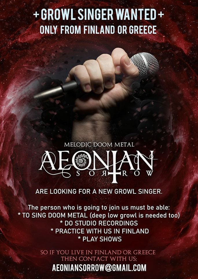 Aeonian Sorrow ostali brez vokalista