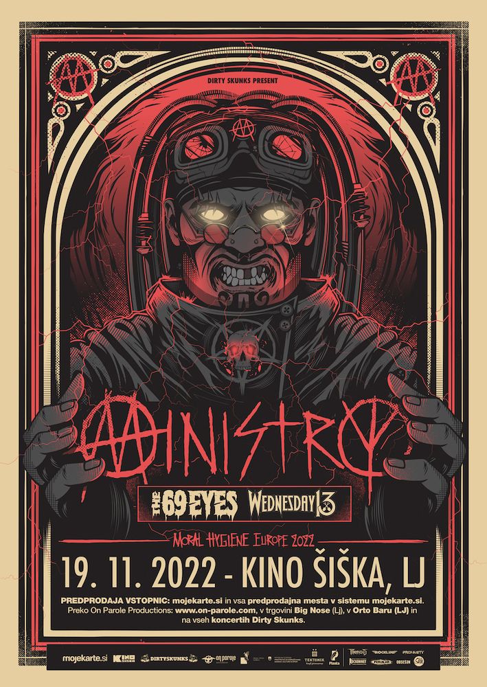ODPOVEDANO! Ministry, The 69 Eyes, Wednesday 13