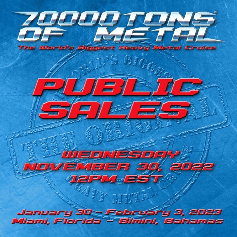 Začela se je prodaja vstopnic za festival 70000 Tons of Metal 2023