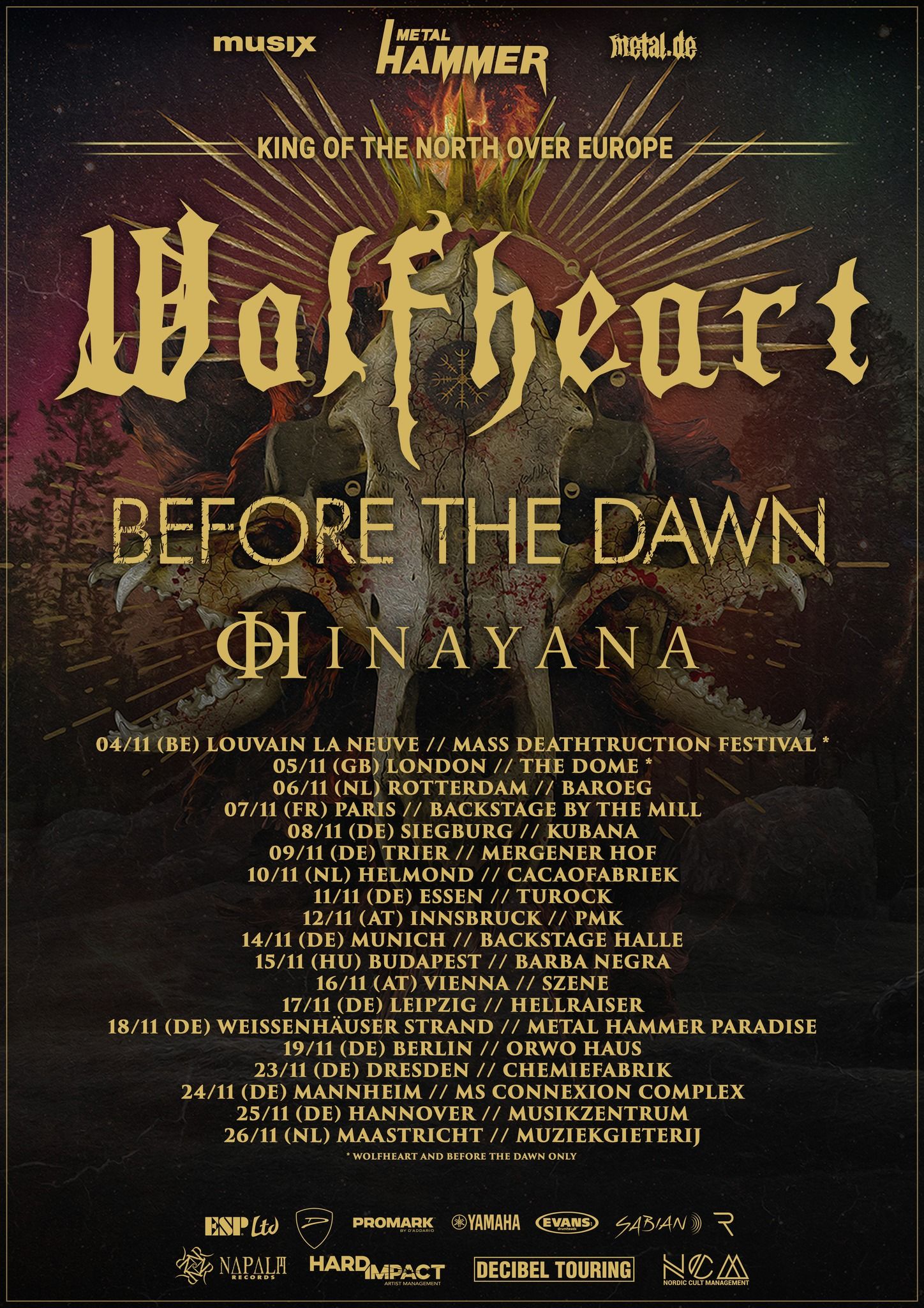 Wolfheart se odpravljajo na evropsko turnejo!