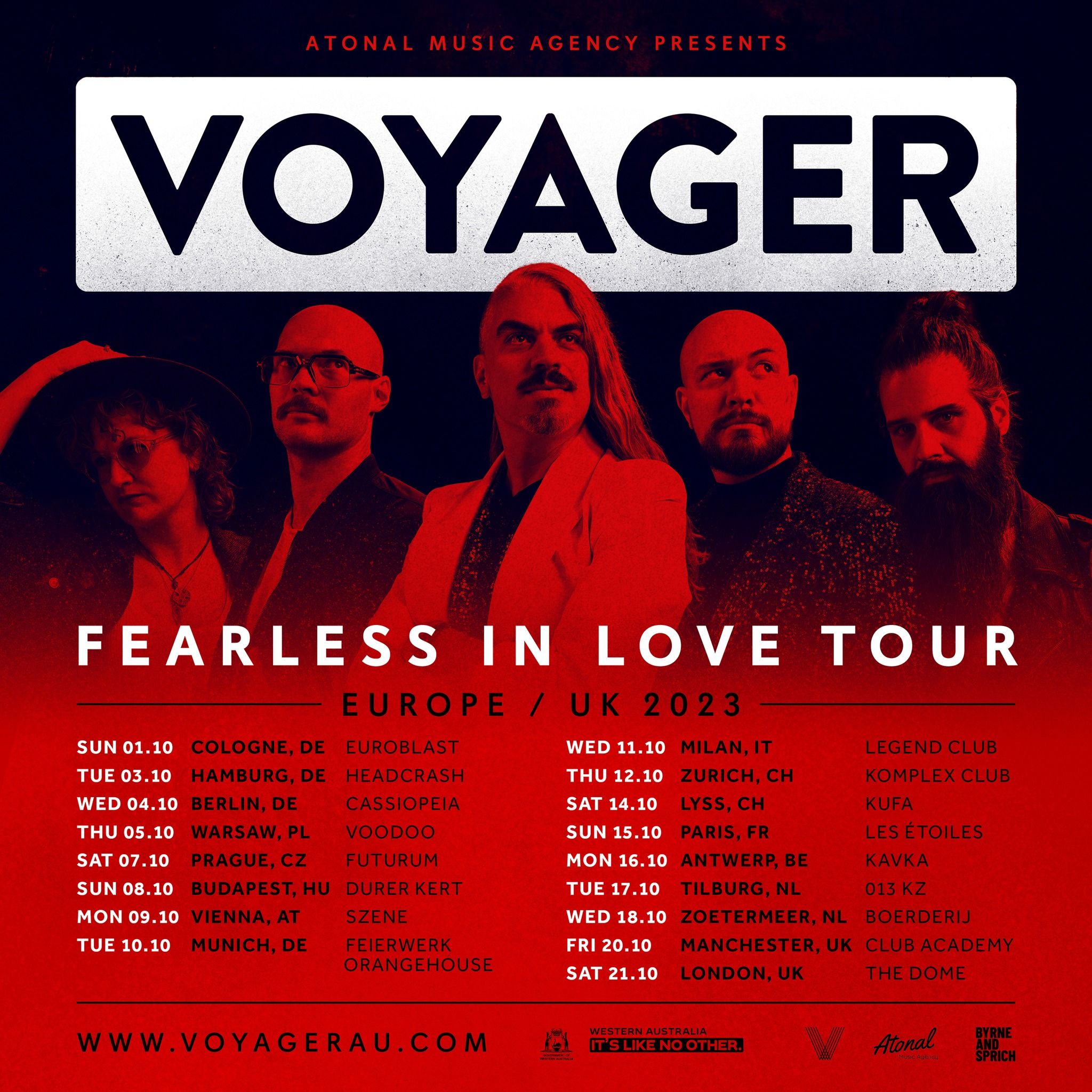 Voyager se odpravljajo na evropsko turnejo!