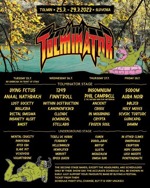 Znan je razpored po dnevih za Tolminator Metal Fest 2023