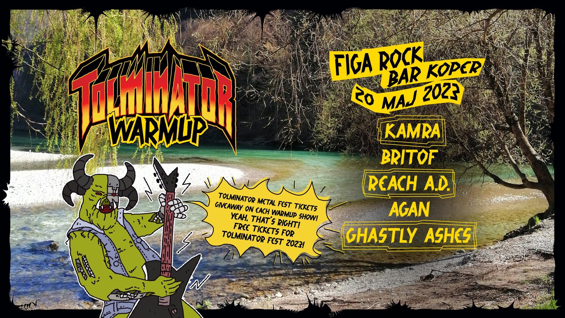 Znana je časovnica za Tolminator Warm-up v Figa Rock Baru