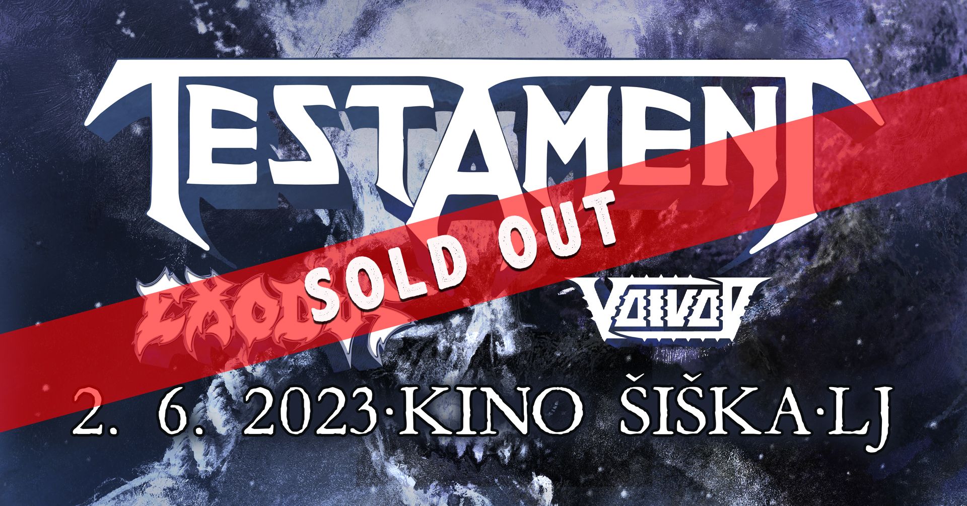 Koncert Voivod, Exodus in Testament je razprodan!