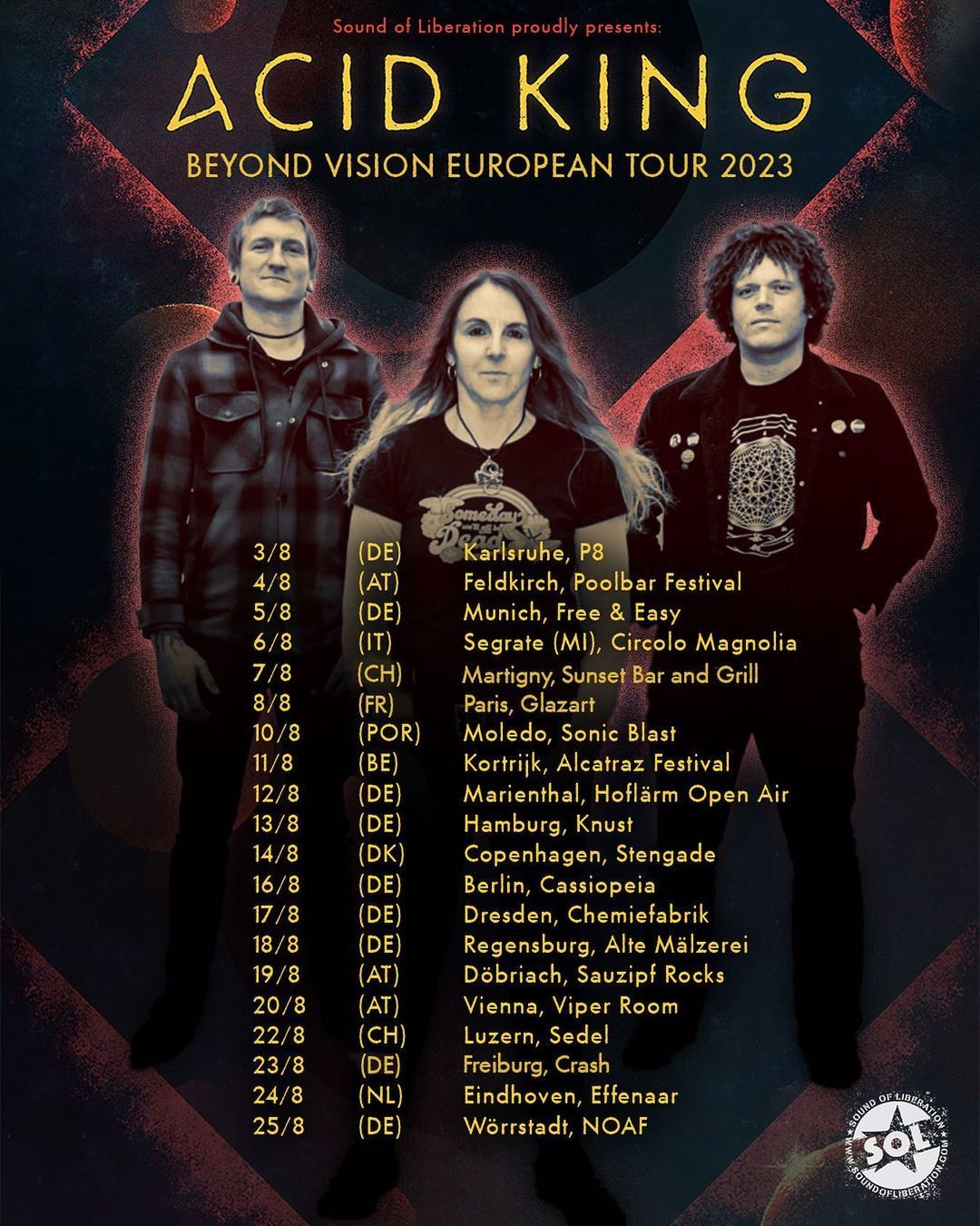 Tudi Acid King se odpravljajo na evropsko turnejo