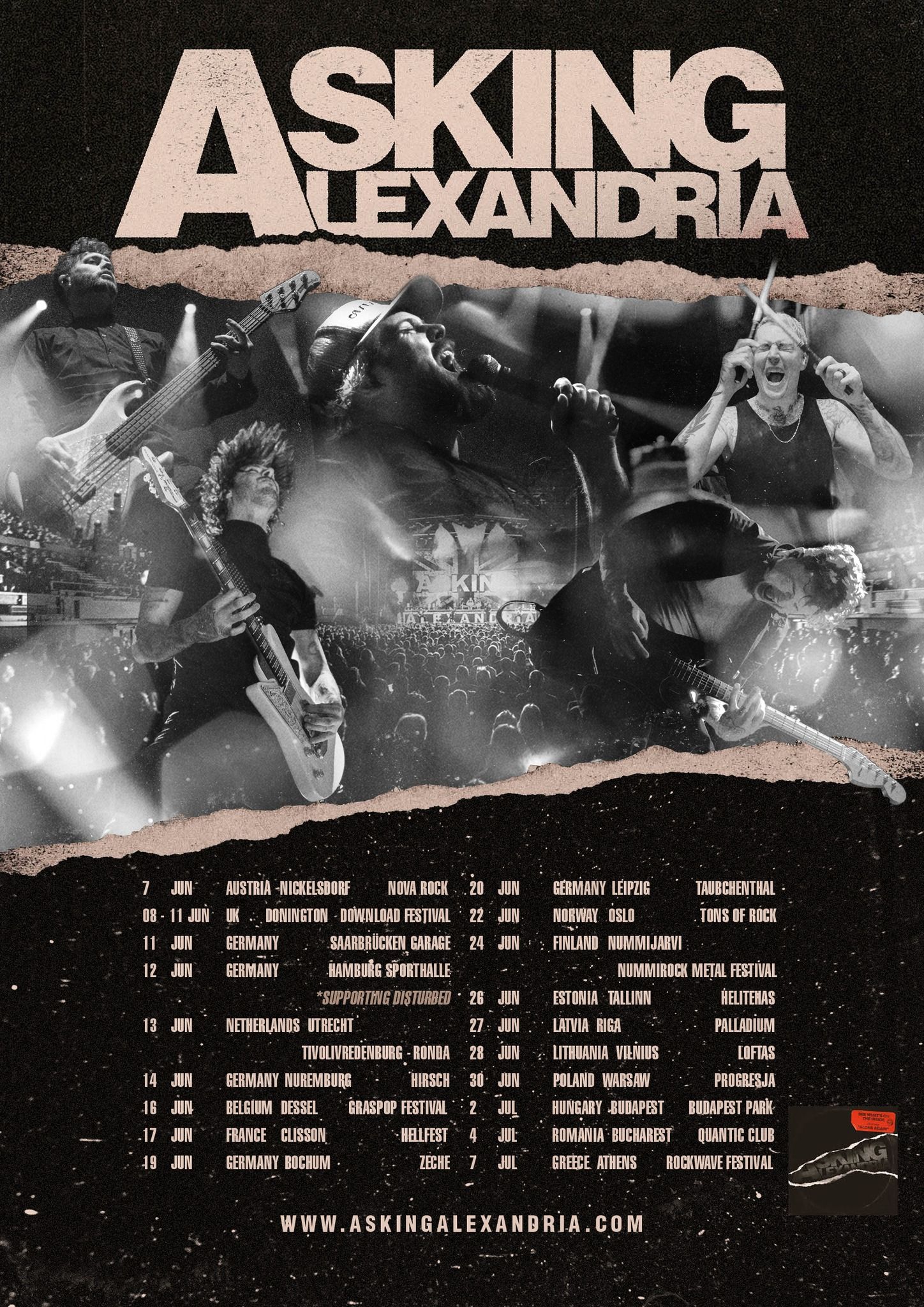 Asking Alexandria primorani odpovedati preostanek evropske turneje