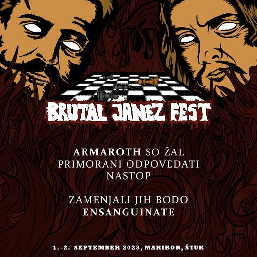 Armaroth odpovedali nastop, namesto njih Ensanguinate na Brutal Janez Festu