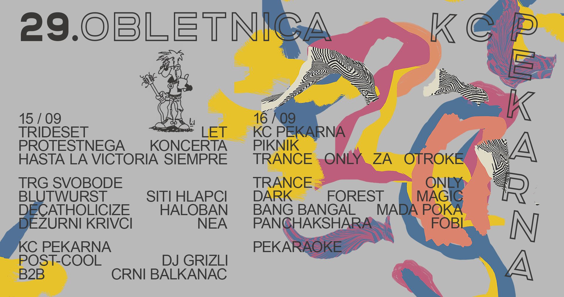 Ta vikend prihaja drugi del praznovanja 29. obletnice KC Pekarna