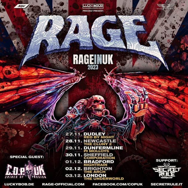 Rage konec novembra na turnejo po Združenem kraljestvu