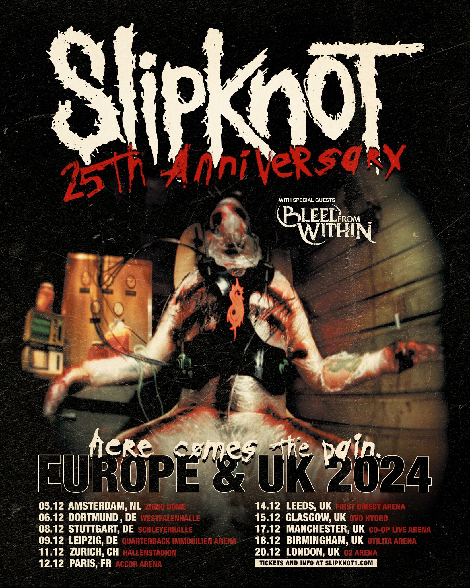 Slipknot ob 25. obletnici delovanja napovedujejo turnejo po Evropi