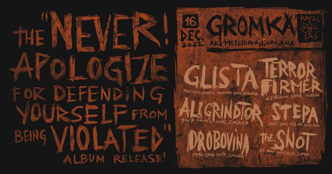 Glista (release party), Terror Firmer, Aligrindtor, Stepa, Drobovina, The Snot