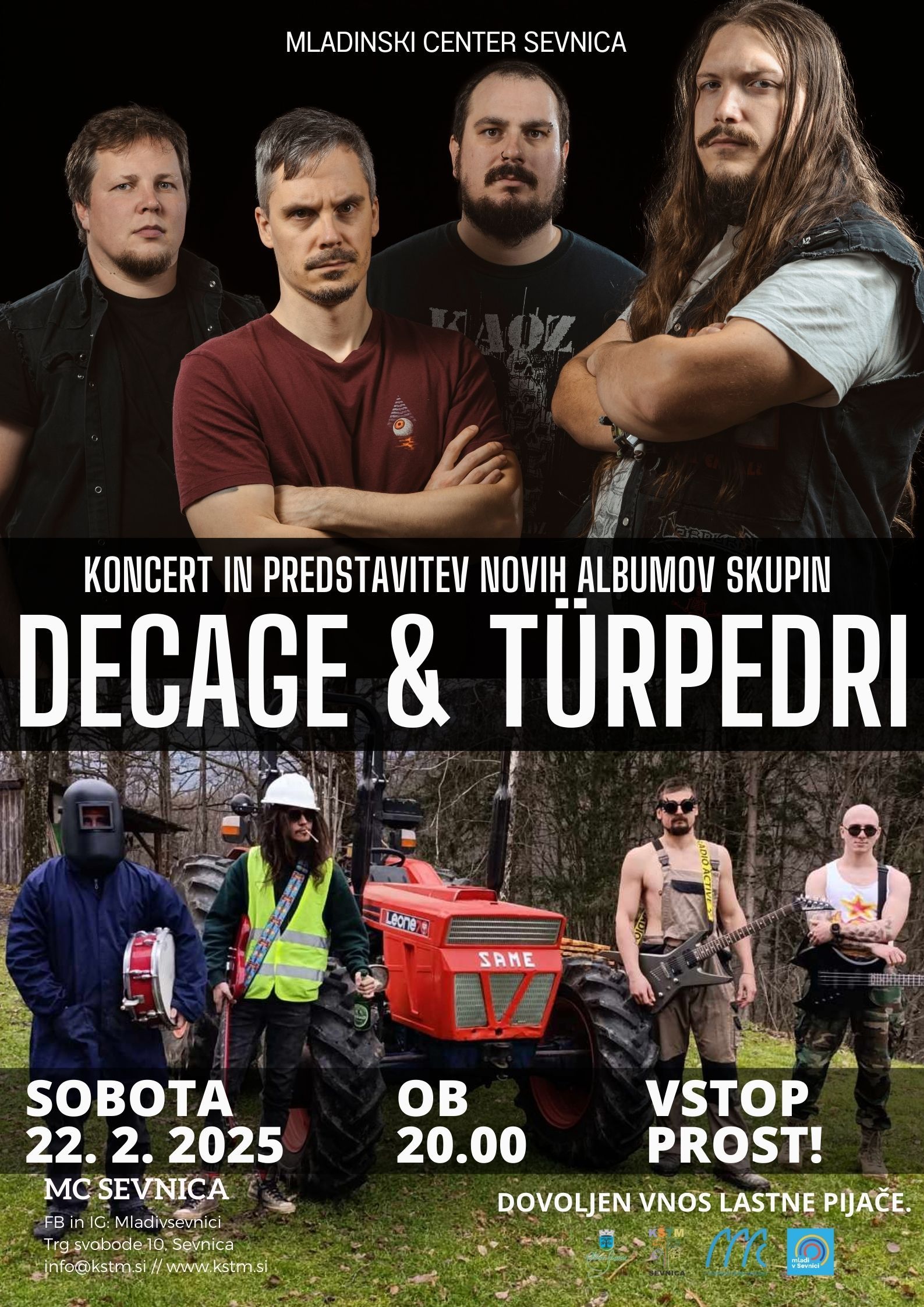 Sevniški MC vabi na koncert skupin Decage in Türpedri