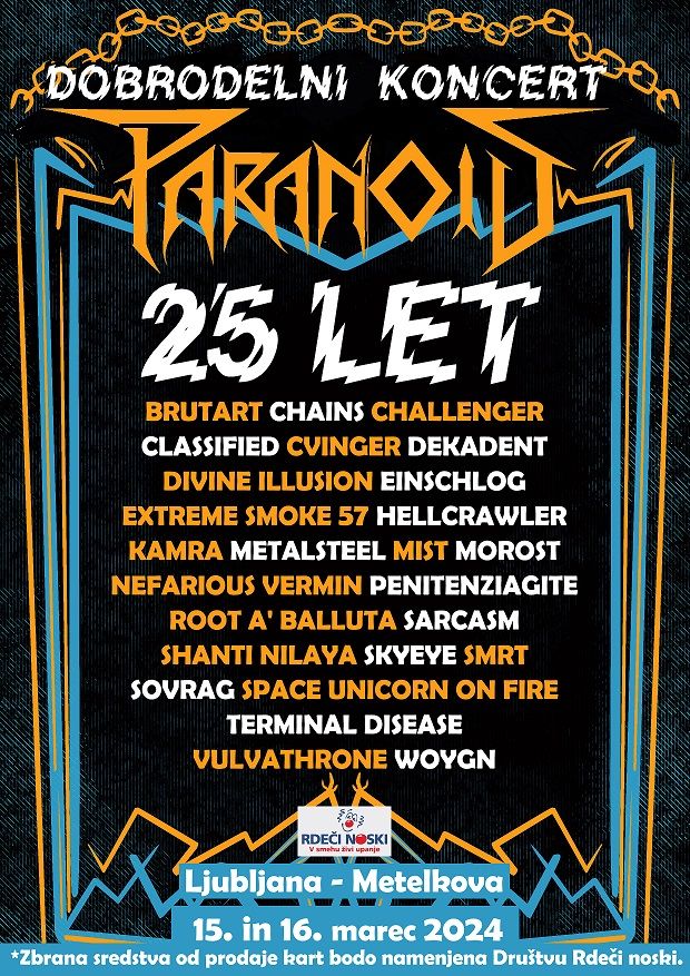 25 let Paranoida – dobrodelni festival ob obletnici