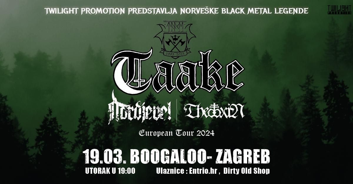 Znana tudi časovnica za današnji koncert Taake, Nordjevel in Theotoxin v Zagrebu