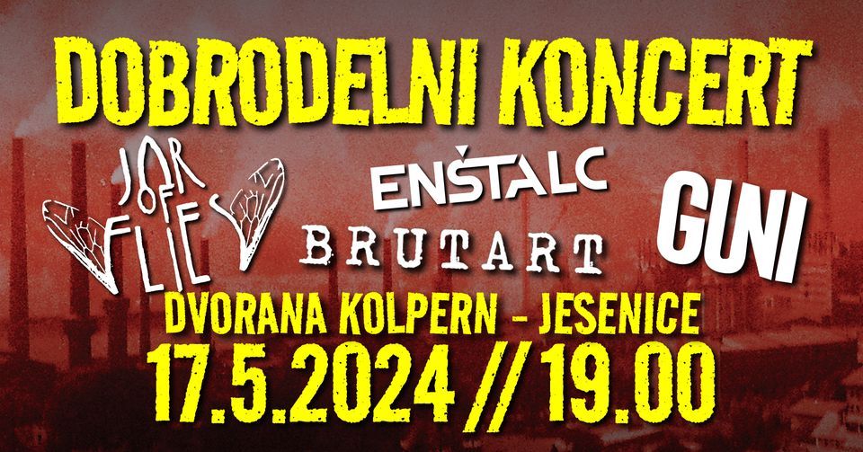 Dobrodelni koncert: Guni, Brutart, Jar of Flies, Enštalc