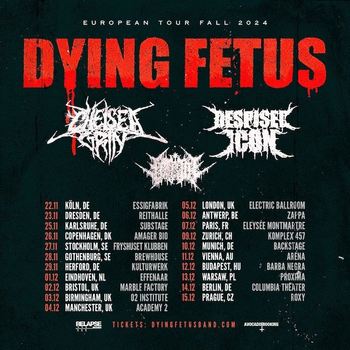 Dying Fetus jeseni na headlinersko turnejo po Evropi