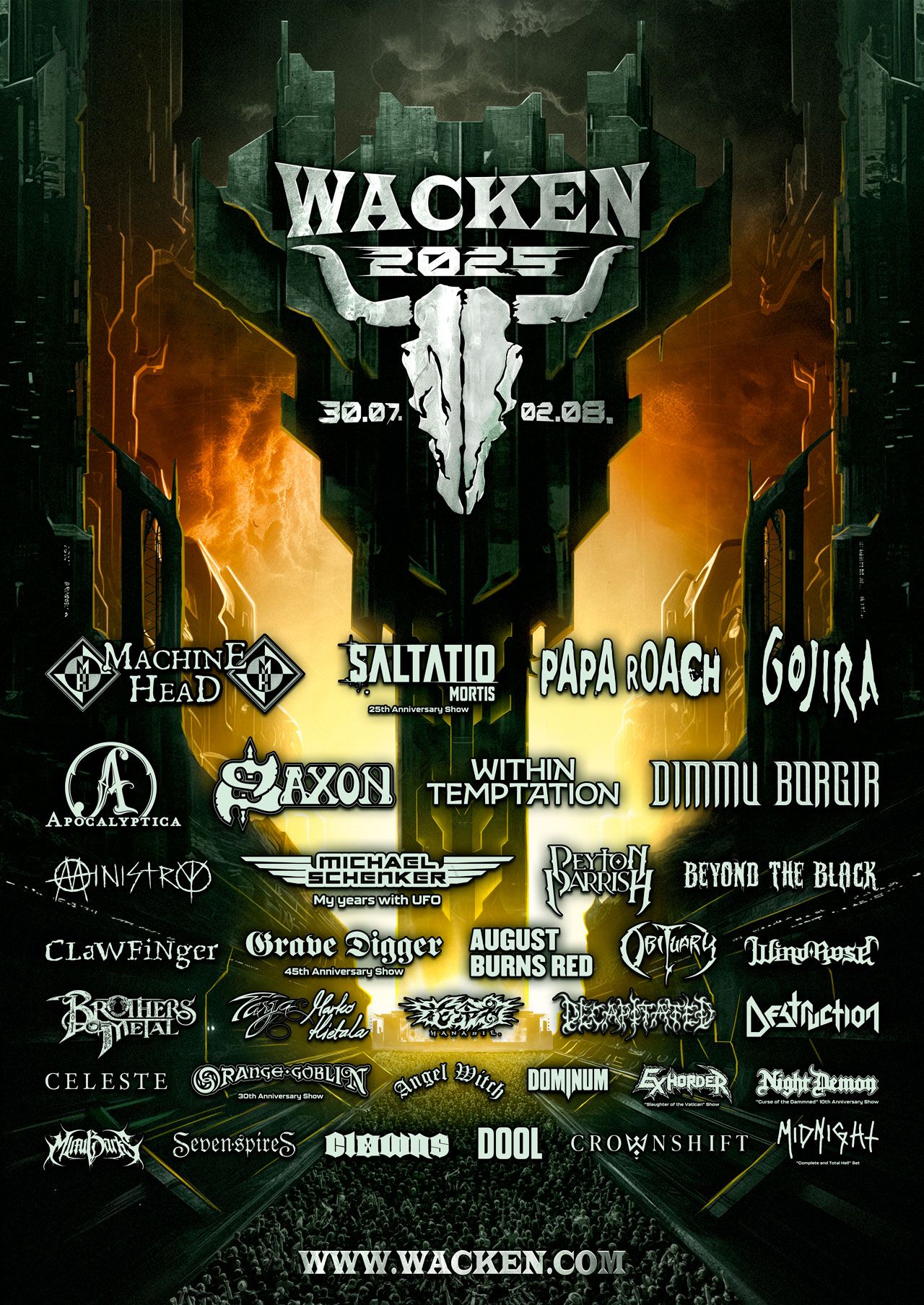Znane prve potrditve za Wacken 2025