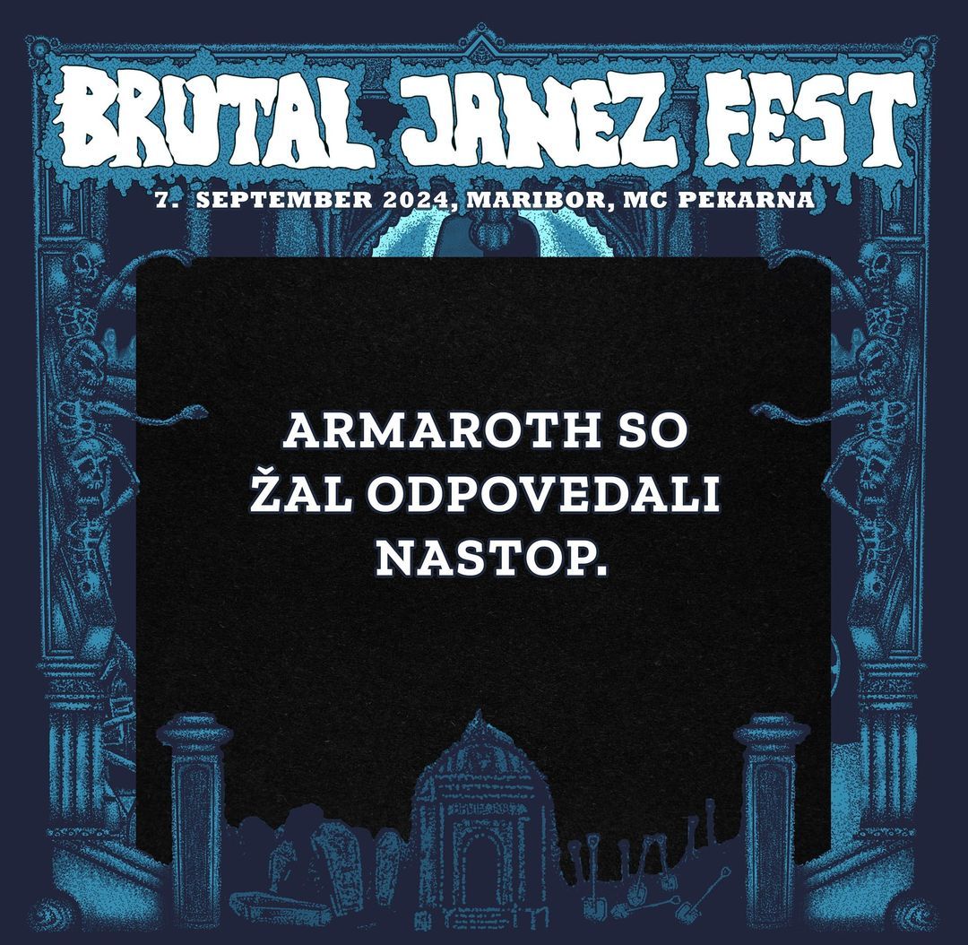 Armaroth odpovedali nastop na jutrijšnjem Brutal Janez Festu