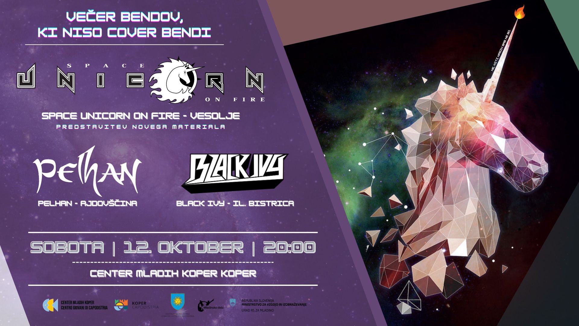 Space Unicorn On Fire / Pelhan / Black Ivy