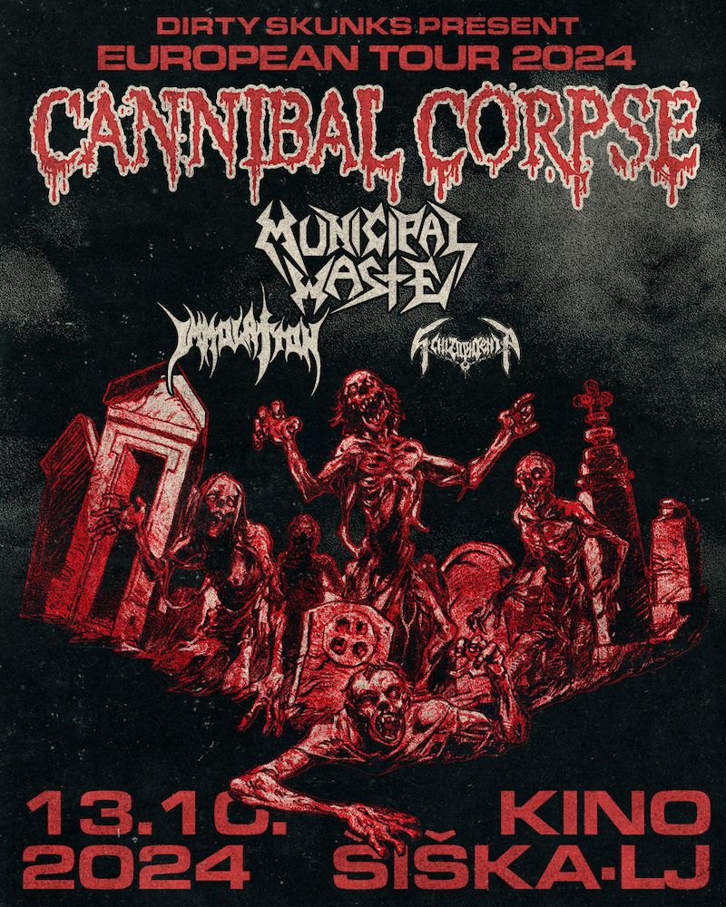 Tu je razpored nedeljskega death metal koncerta v Kinu Šiška