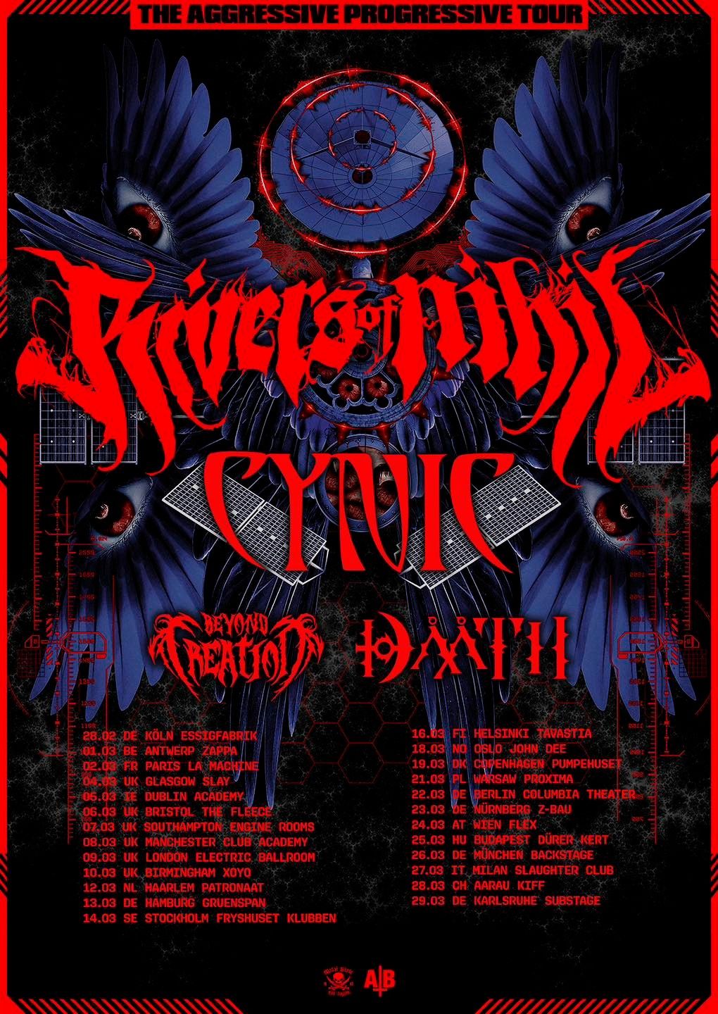 Tudi Rivers Of Nihil in Cynic si bodo marca delili odre po Evropi