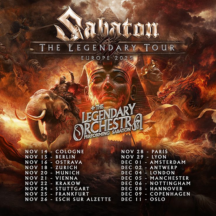 Sabaton konec naslednjega leta na turnejo po Evropi
