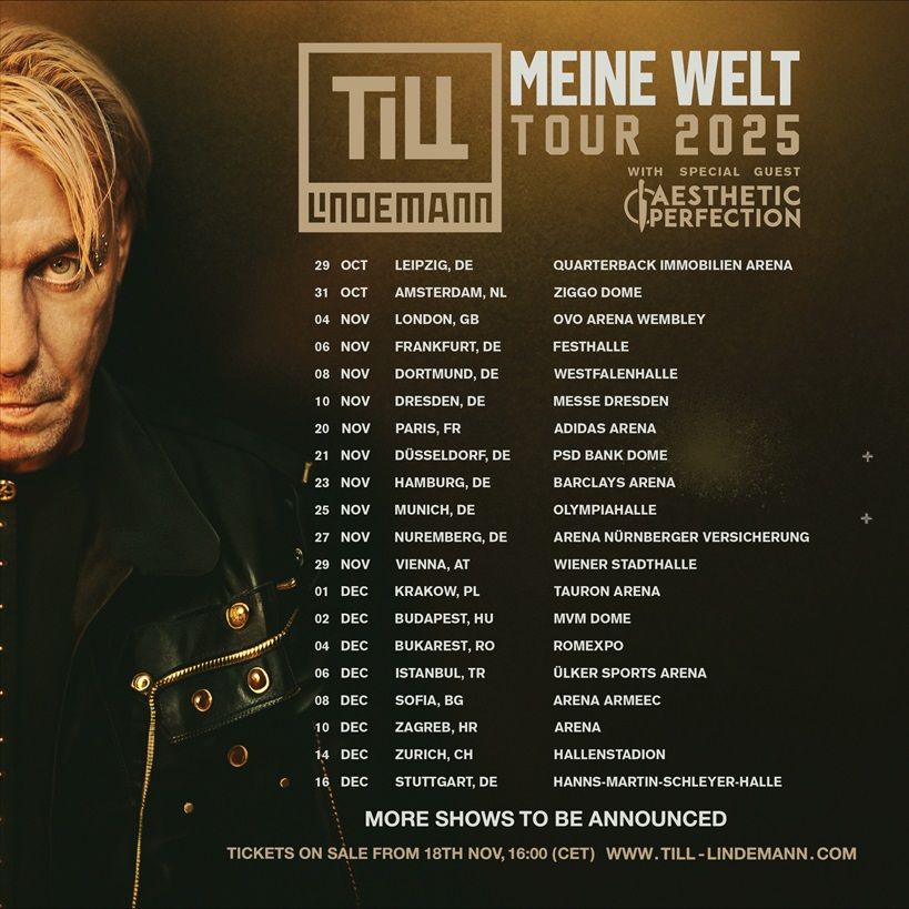 Till Lindemann naznanil začetek prodaje kart za turnejo Meine Welt