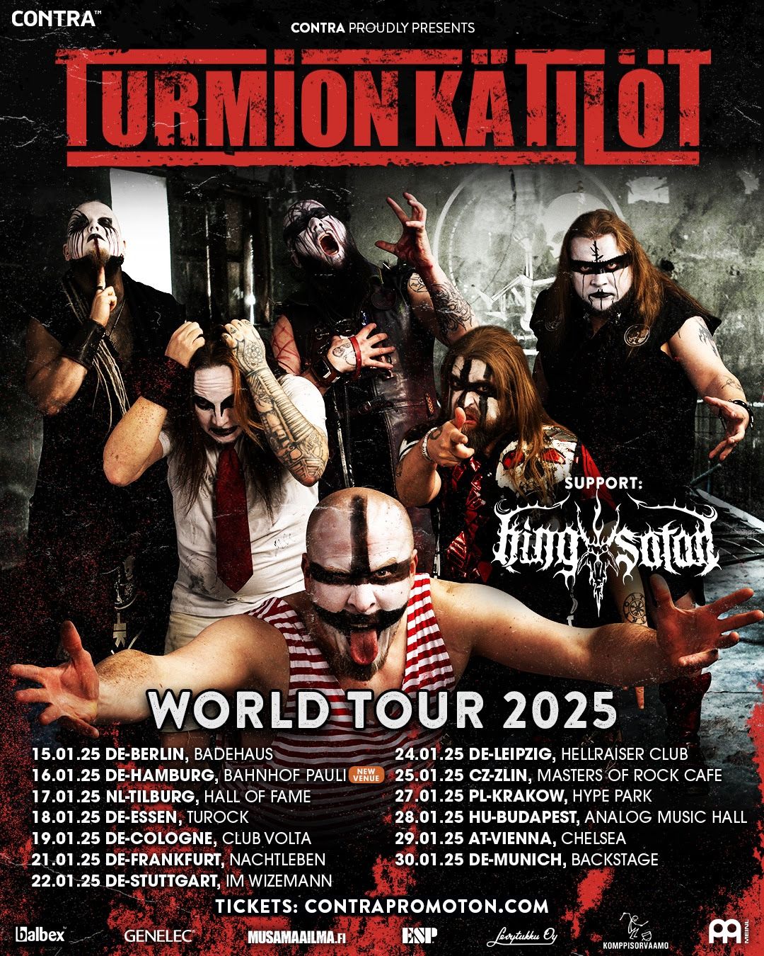 Turmion Kätilöt in King Satan na skupni turneji po Evropi