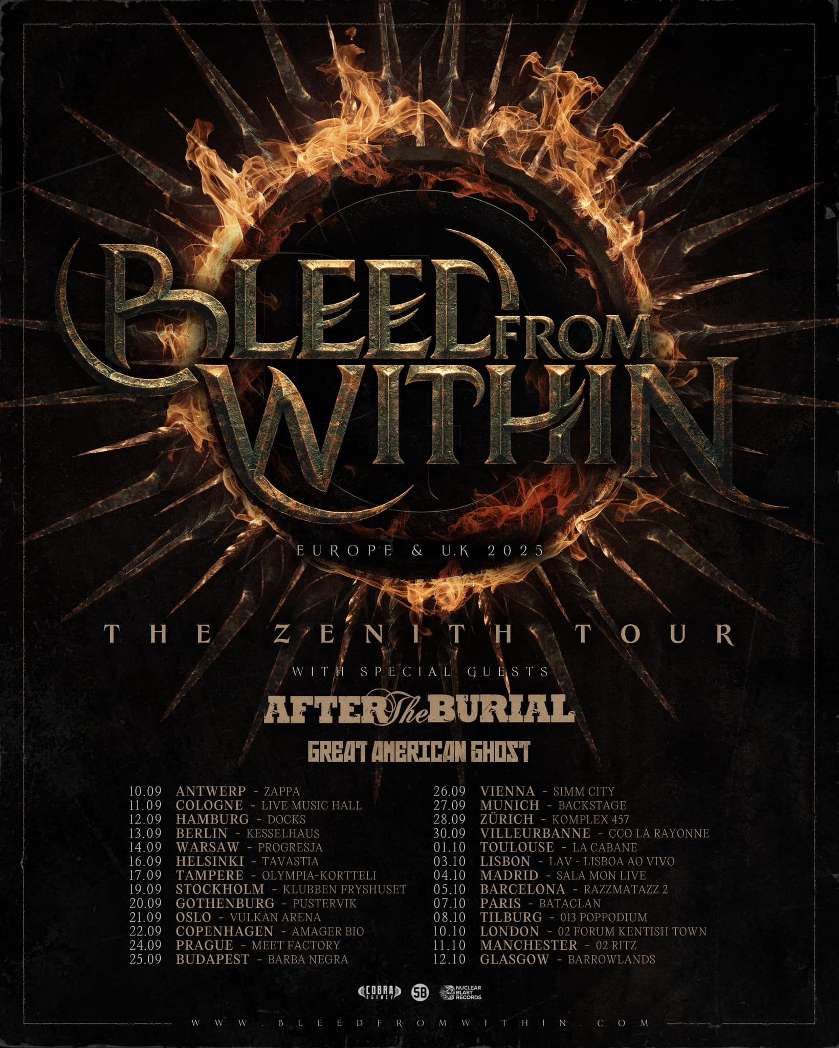 Bleed From Within septembra naslednje leto na evropsko turnejo