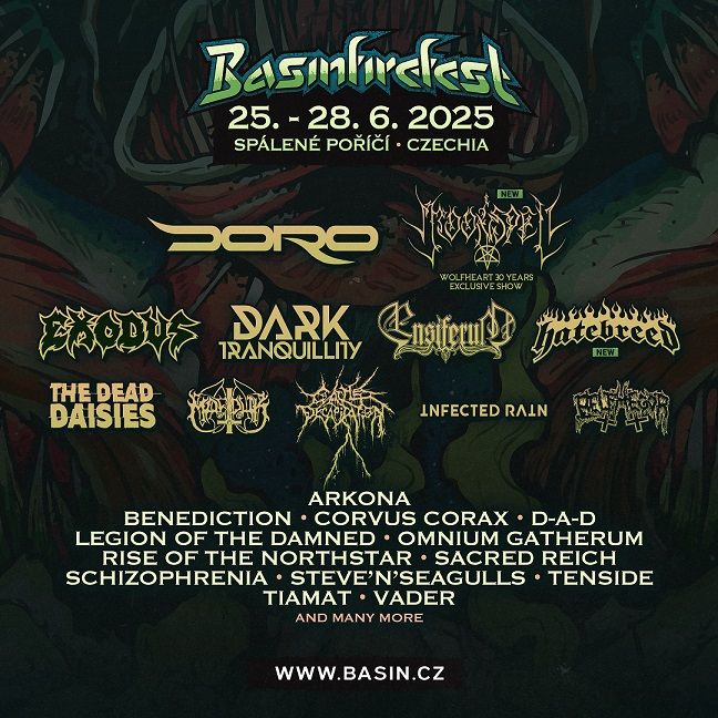 Moonspell, Hatebreed in The Dead Daisies na Basinfirefest 2025