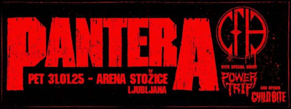 Bliža se koncert skupin Child Bite, Power Trip in Pantera!