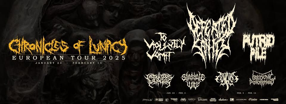 Defeated Sanity, To Violently Vomit, Putrid Pile, Iniquitous Savagery, Strangle Wire