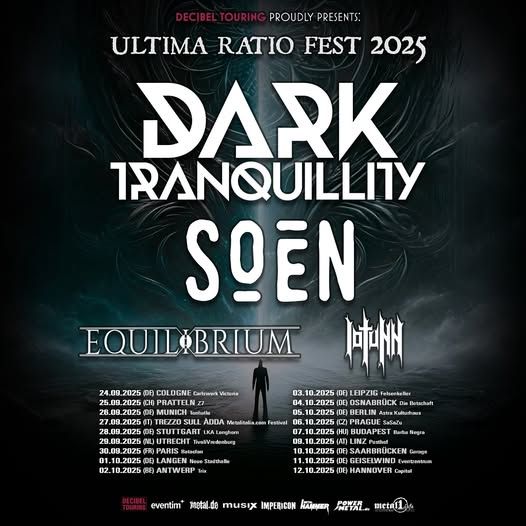 Dark Tranquillity napovedali turnejo Ultima Ratio Fest 2025
