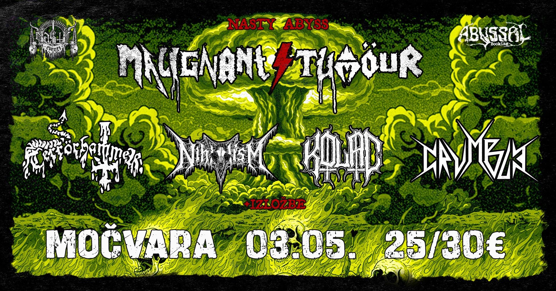 Malignant Tumour, Terrorhammer, Nihilism, Kolac, Crumble