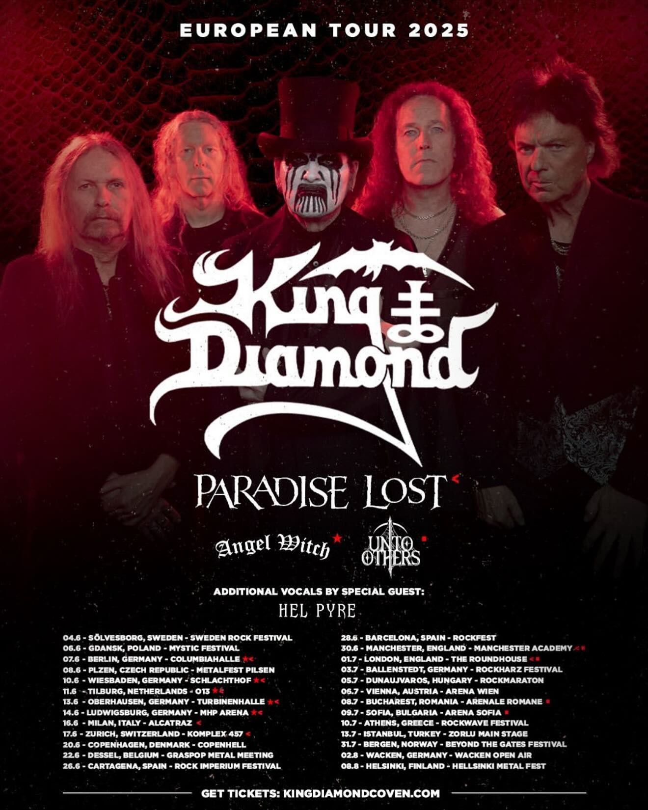King Diamond minuli teden začeli z evropsko turnejo