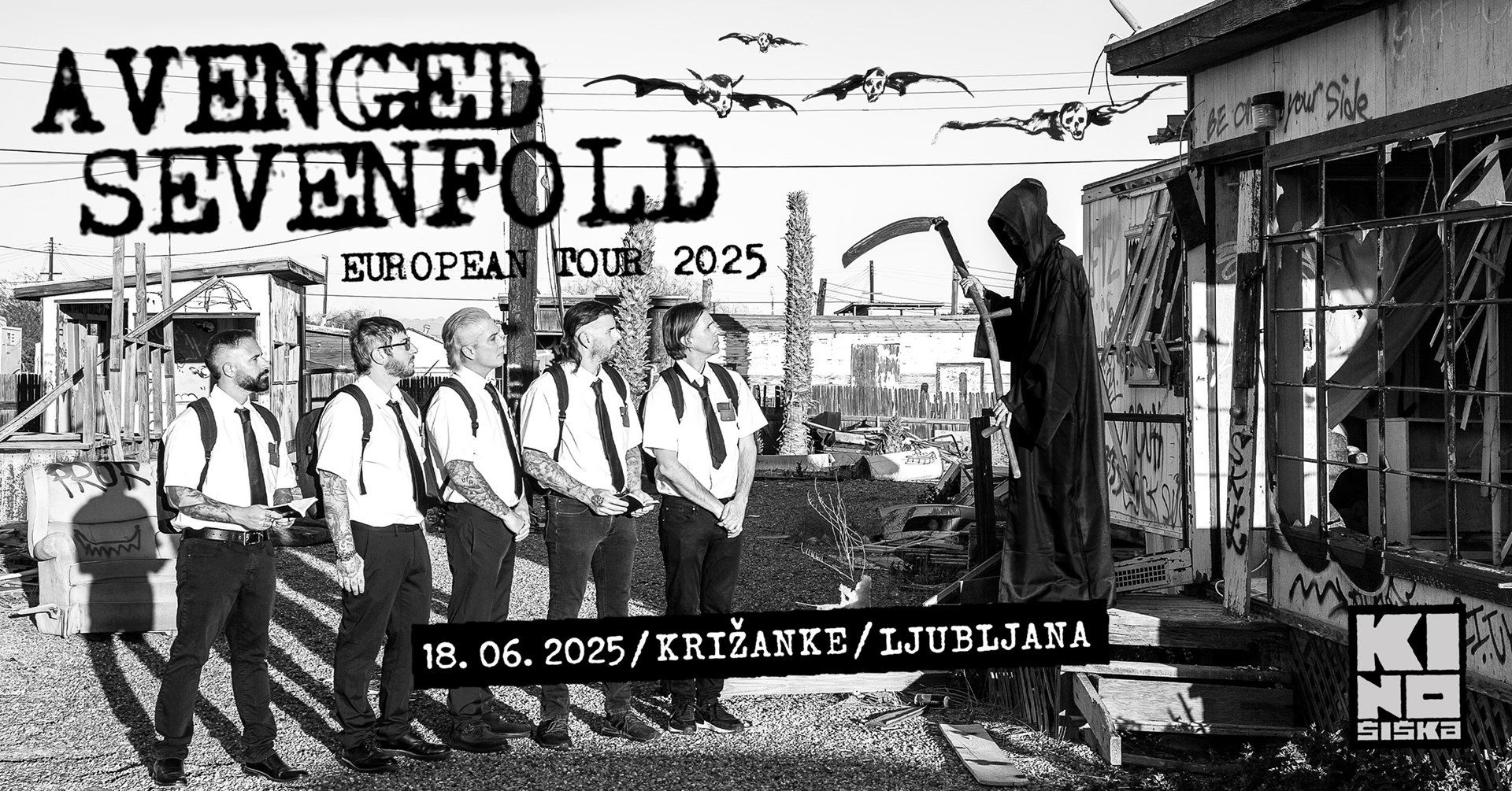 Ne odlašajte z nakupom vstopnic za junijski koncert Avenged Sevenfold v Križankah