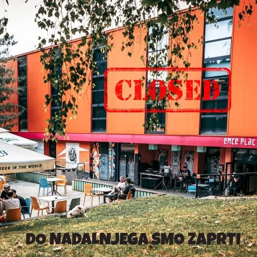 Velenjski Klub eMCe plac do nadaljnjega zaprt
