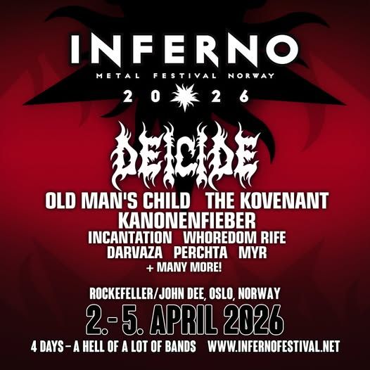 Znanih prvih devet bandov za Inferno Metal Festival 2026