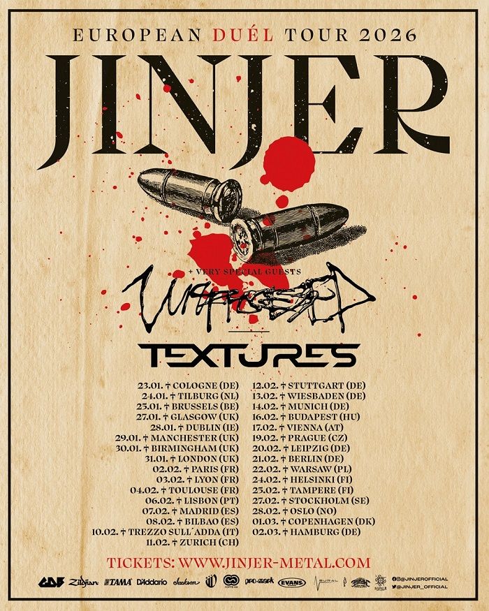 Unprocessed in Textures na turneji z Jinjer