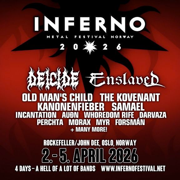 Znanih še pet bandov za Inferno Metal Festival 2026