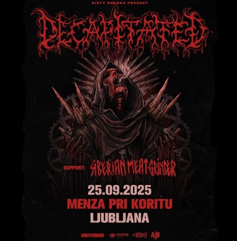 Znana je časovnica jutrijšnjega koncerta Decapitated in Siberian Meat Grinder v Menzi