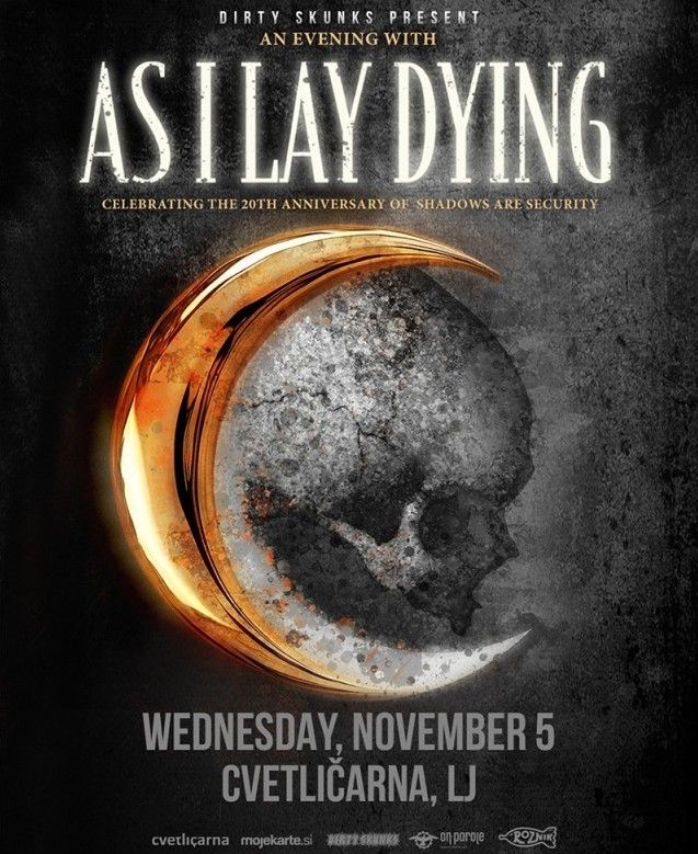 Znana časovnica današnjega koncerta As I Lay Dying v Cvetličarni