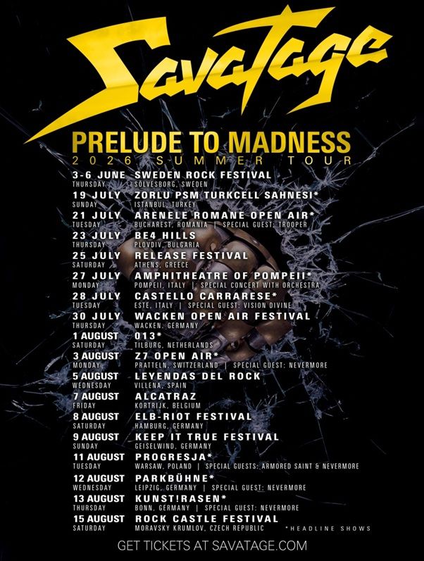 Savatage napovedali turnejo Prelude to Madness