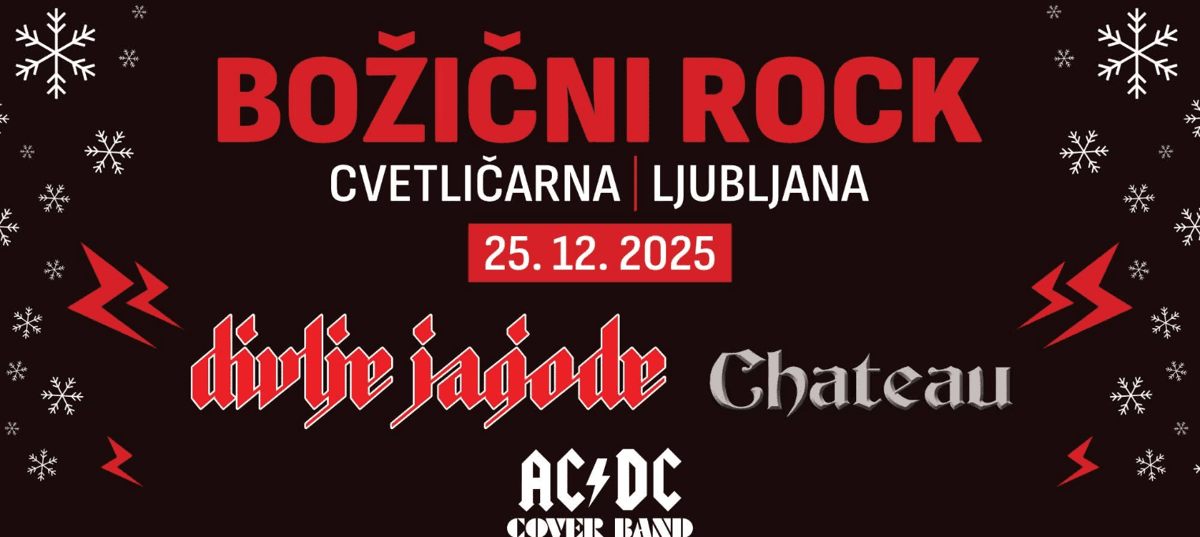 Božični rock: Divlje Jagode, Chateau, AC/DC cover band