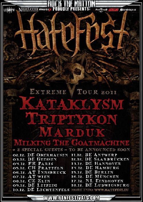 Kataklysm, Triptykon, Marduk, Milking The Goatmachine