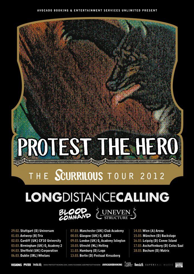 Protest The Hero, Long Distance Calling, Blood Command,  Uneven Structure